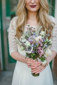 anemone-and-wildflower-boho-wedding-bouquet